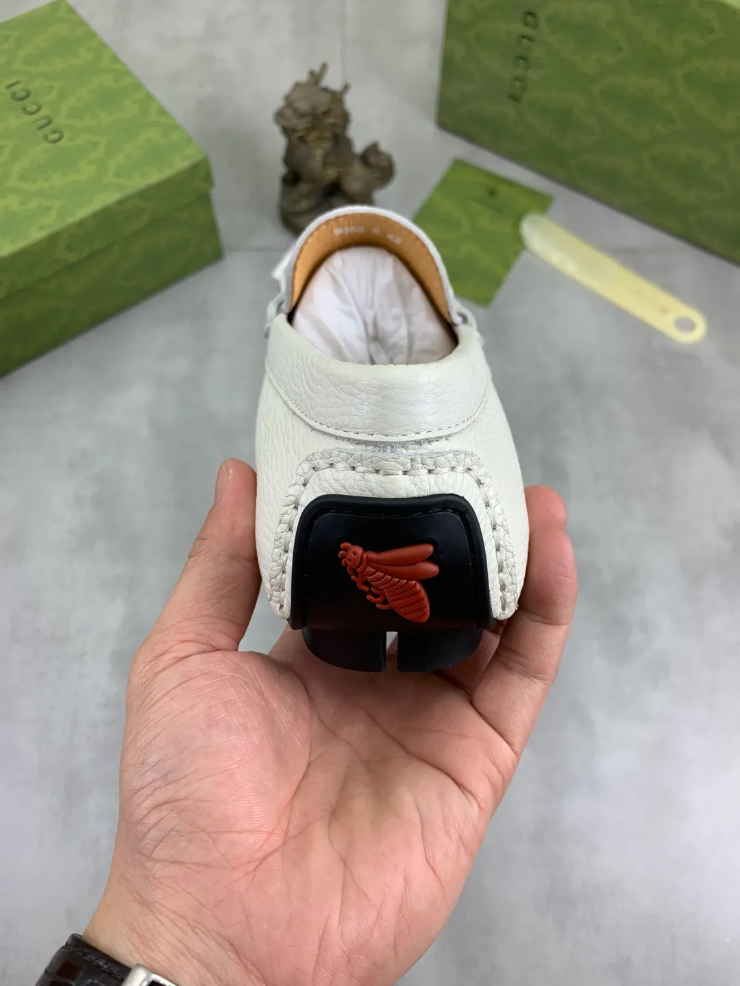 Men's men's shoes💰P360💰[New style]🆘[GUCCI] New classic beanie shoes; Hong Kong original top quality, exquisite craftsmanship, top quality💪🏼High-end boutique men's beanie shoes, British fashion style 🎈The upper is made of Italian imported calfskin🔥, comfortable and breathable, fully imported soft pigskin lining, lazy slip-on Loaf style This fabric is made of 🇮🇹🎈, which is suitable for drivers to drive, and the original non-slip and wear-resistant rubber outsole 🎈Number of codes: 38-45 Multi-color 🉑️ to choose from